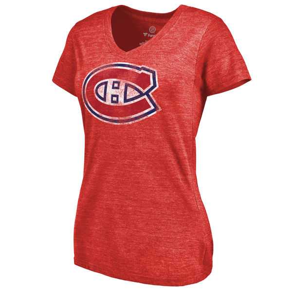 Women's Montreal Canadiens Distressed Team Primary Logo Tri Blend T-Shirt Red FengYun,We sell and wholesale Women's Montreal Canadiens Distressed Team Primary Logo Tri Blend T-Shirt Red FengYun on line form chian!